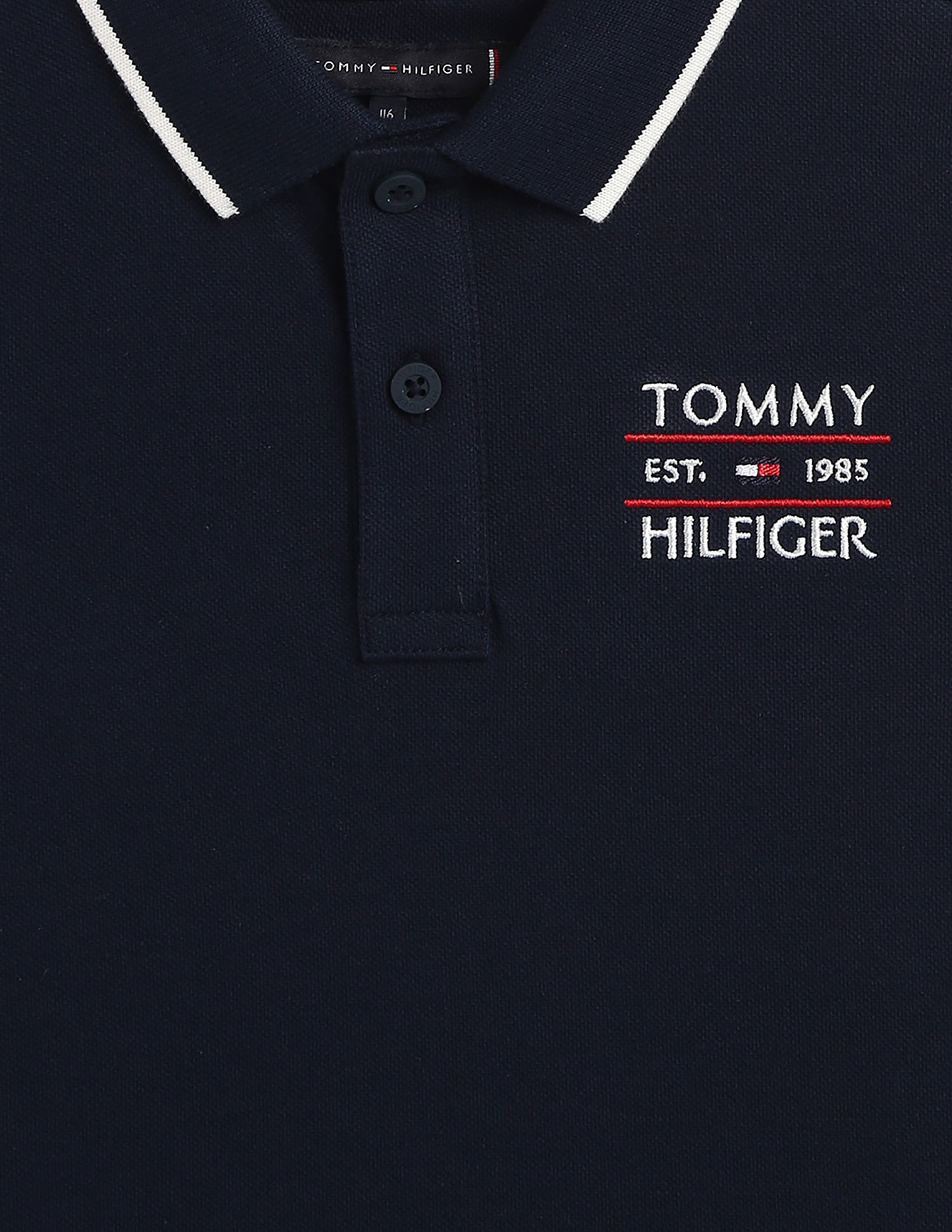 Tommy Hilfiger Kids Printed Regular Fit Polo T-Shirt