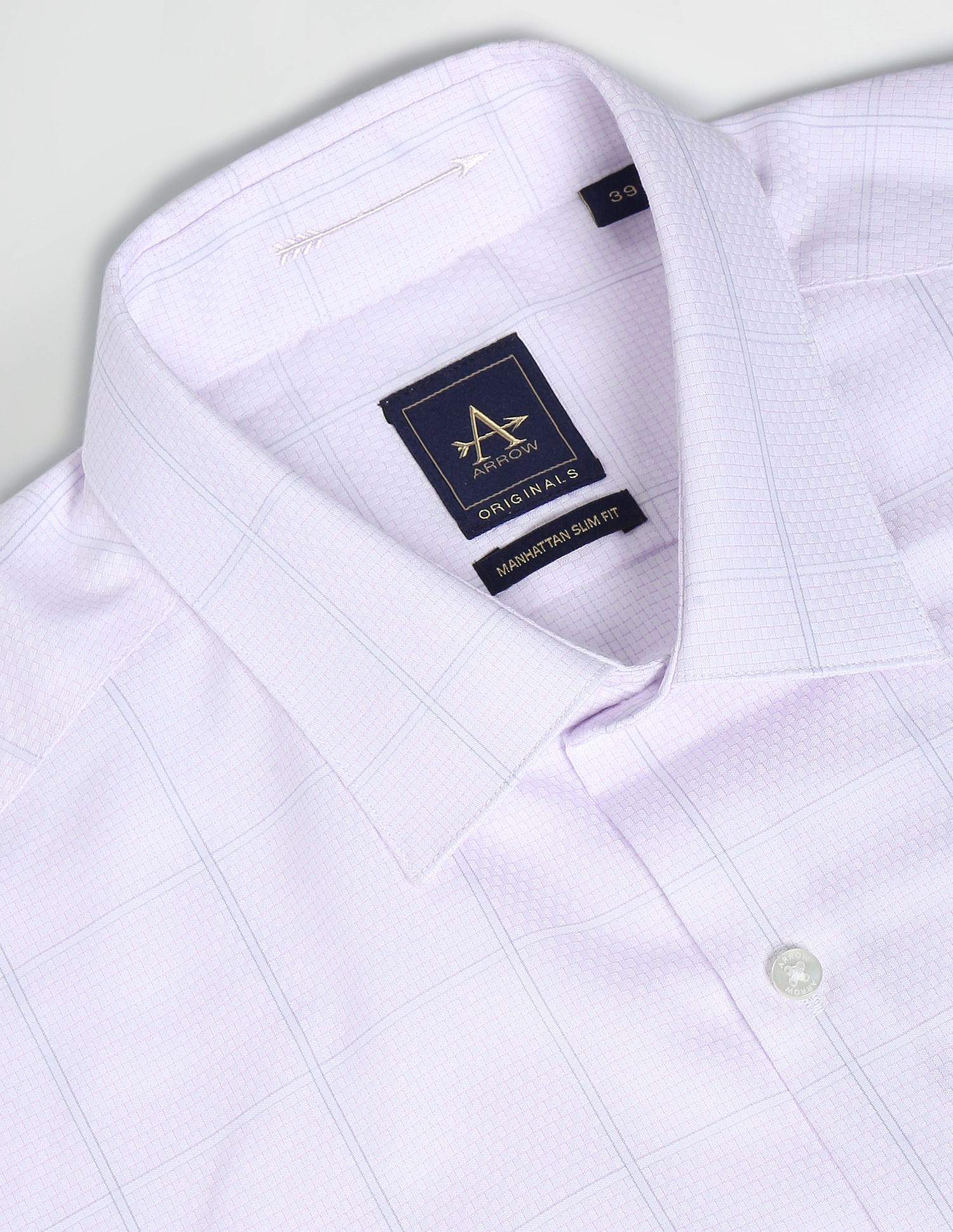 Arrow Micro Check Slim Fit Auto Press Shirt
