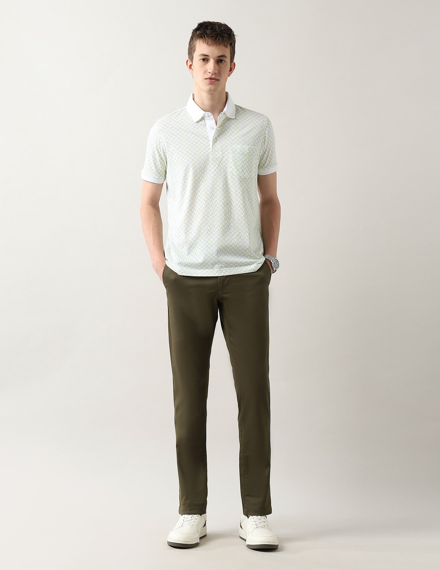 Arrow Geometric Printed Regular Fit Polo Shirt