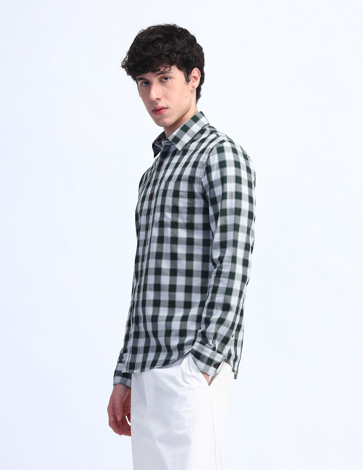 Flying Machine Slim Fit Checked Shirt