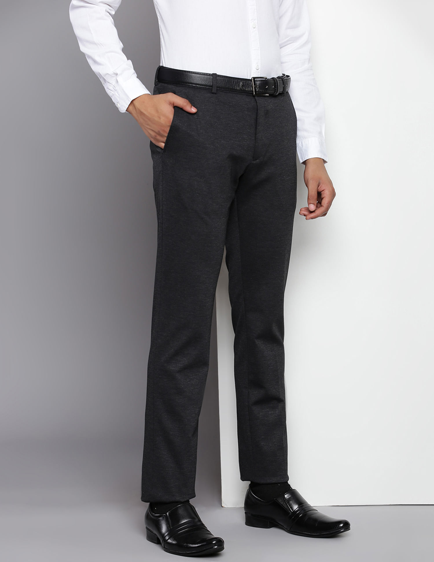 Tommy Hilfiger Mid Rise Heathered Trousers