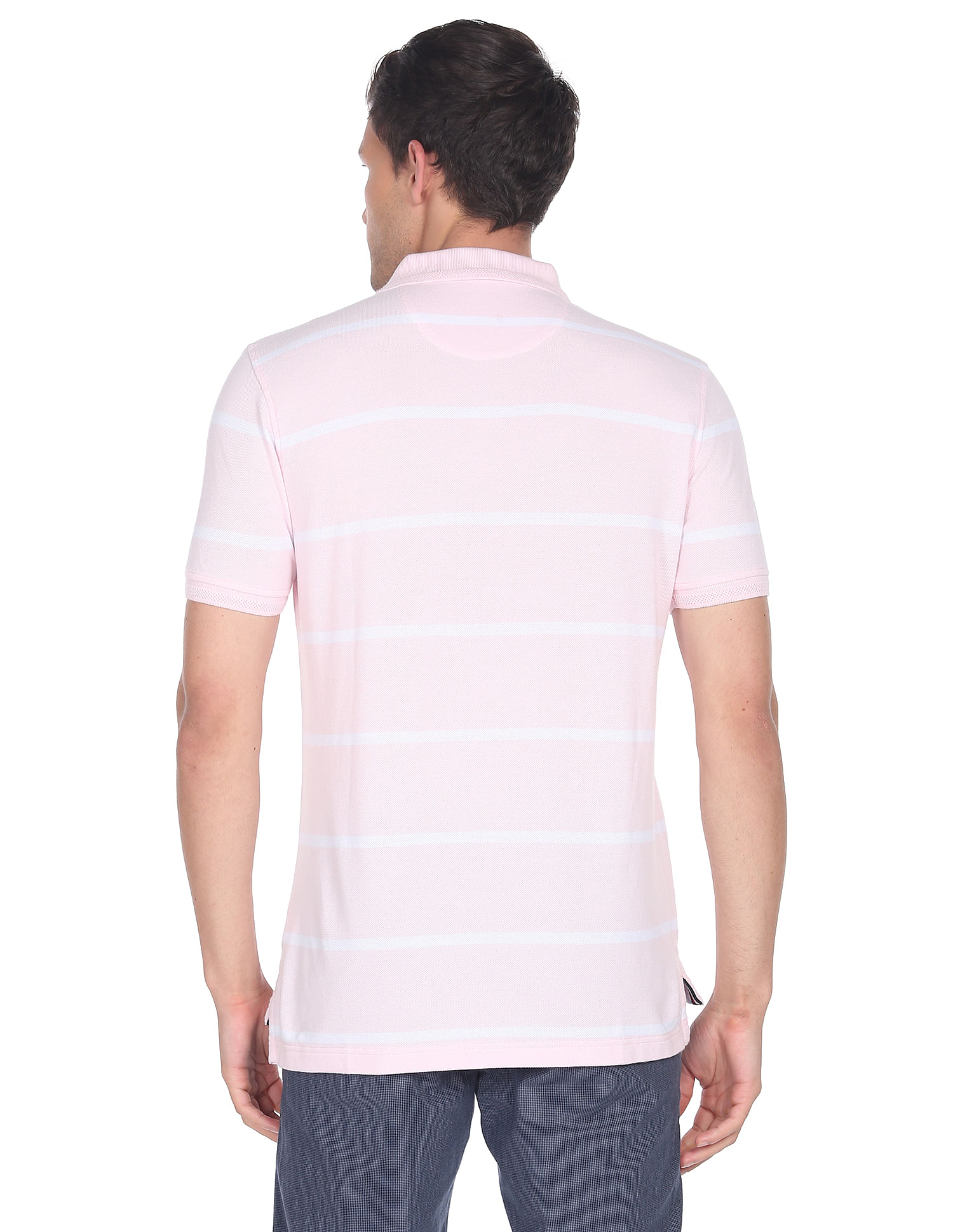 Arrow Sports Pocket Striped Polo Shirt