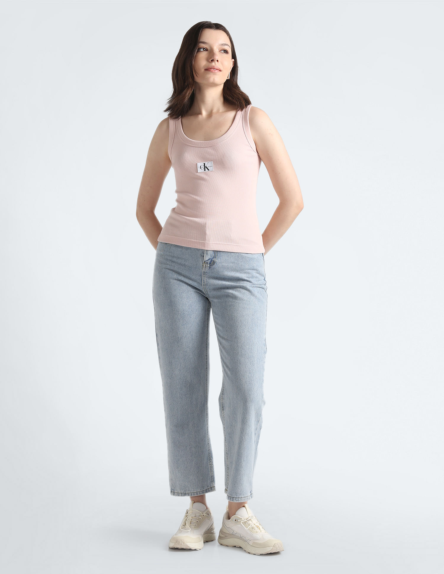Calvin Klein Solid Ribbed Tank Top
