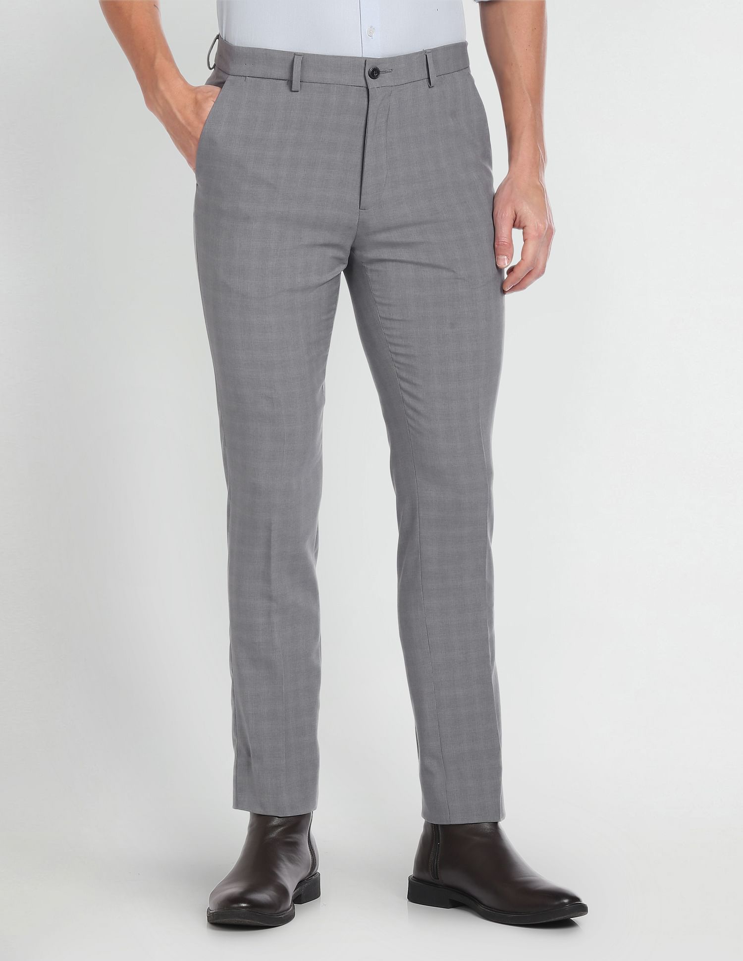 Arrow Newyork Mid Rise Dobby Trousers