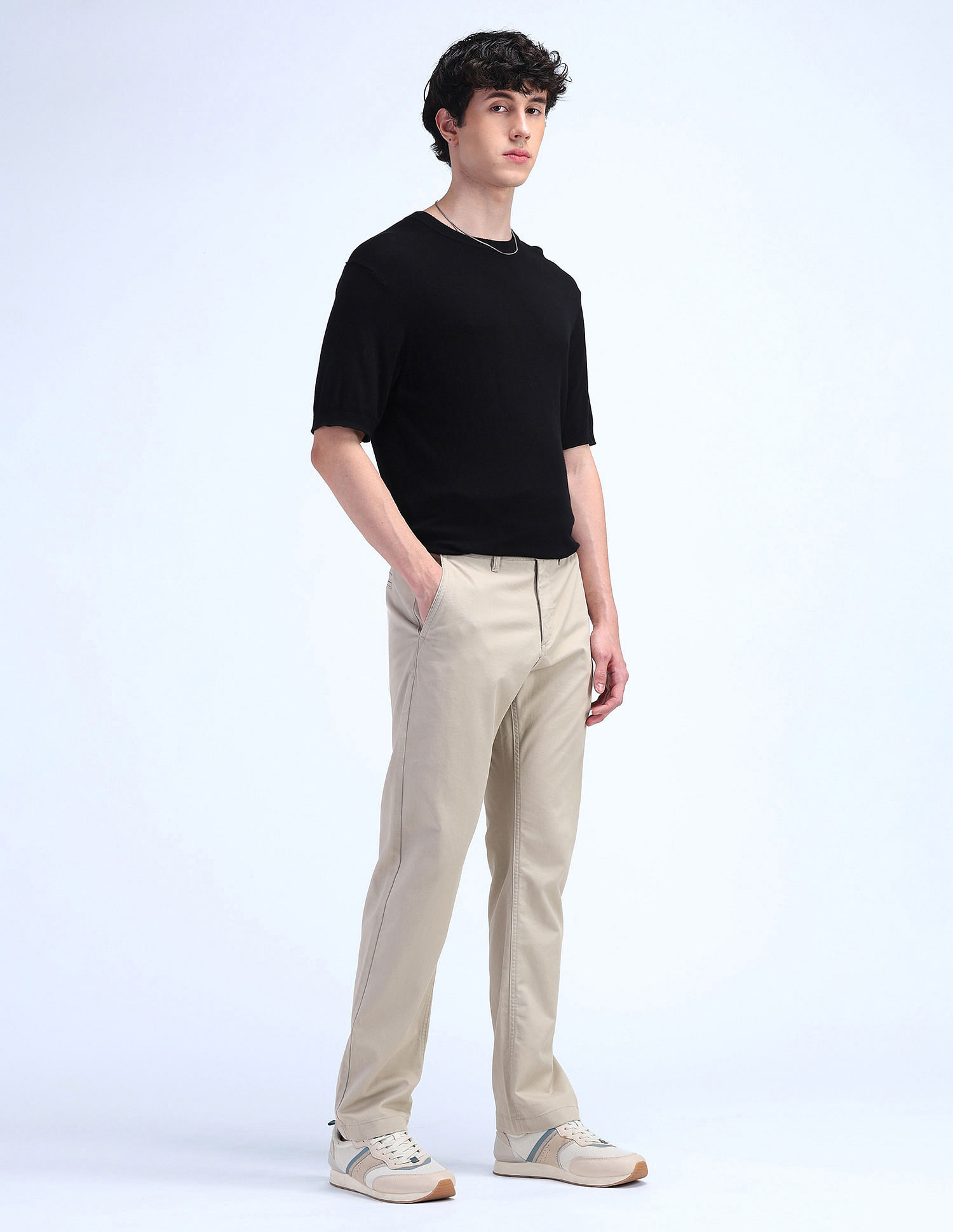Flying Machine Straight Fit Mid Rise Trousers