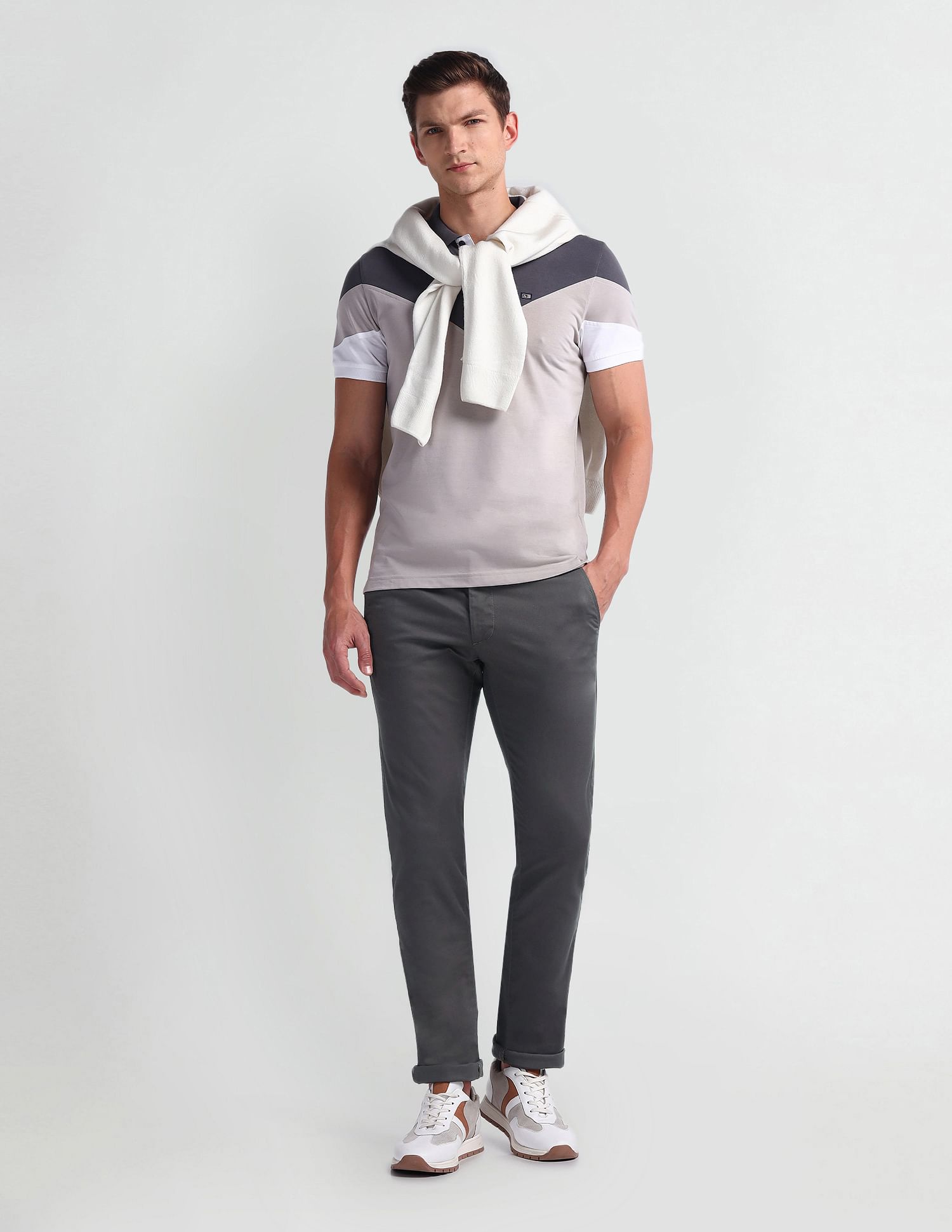 Arrow Sport Slim Fit Dobby Trousers