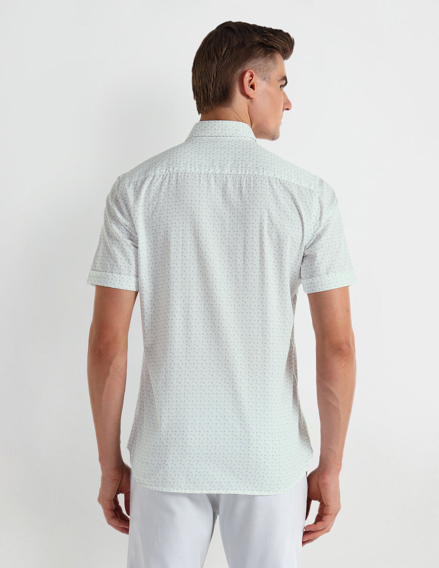Arrow Sports Floral Print Twill Shirt