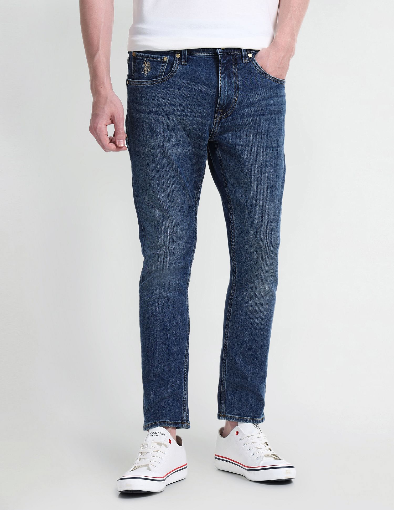 U.S. Polo Assn. Denim Co. Henry Tapered Cropped Fit Blue Jeans