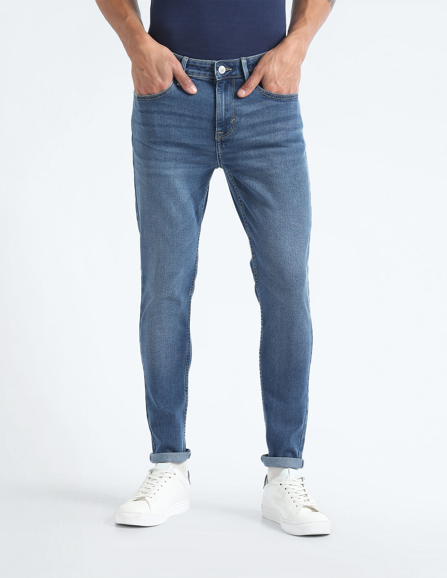 Flying Machine Morrison Skinny Cropped Jeans