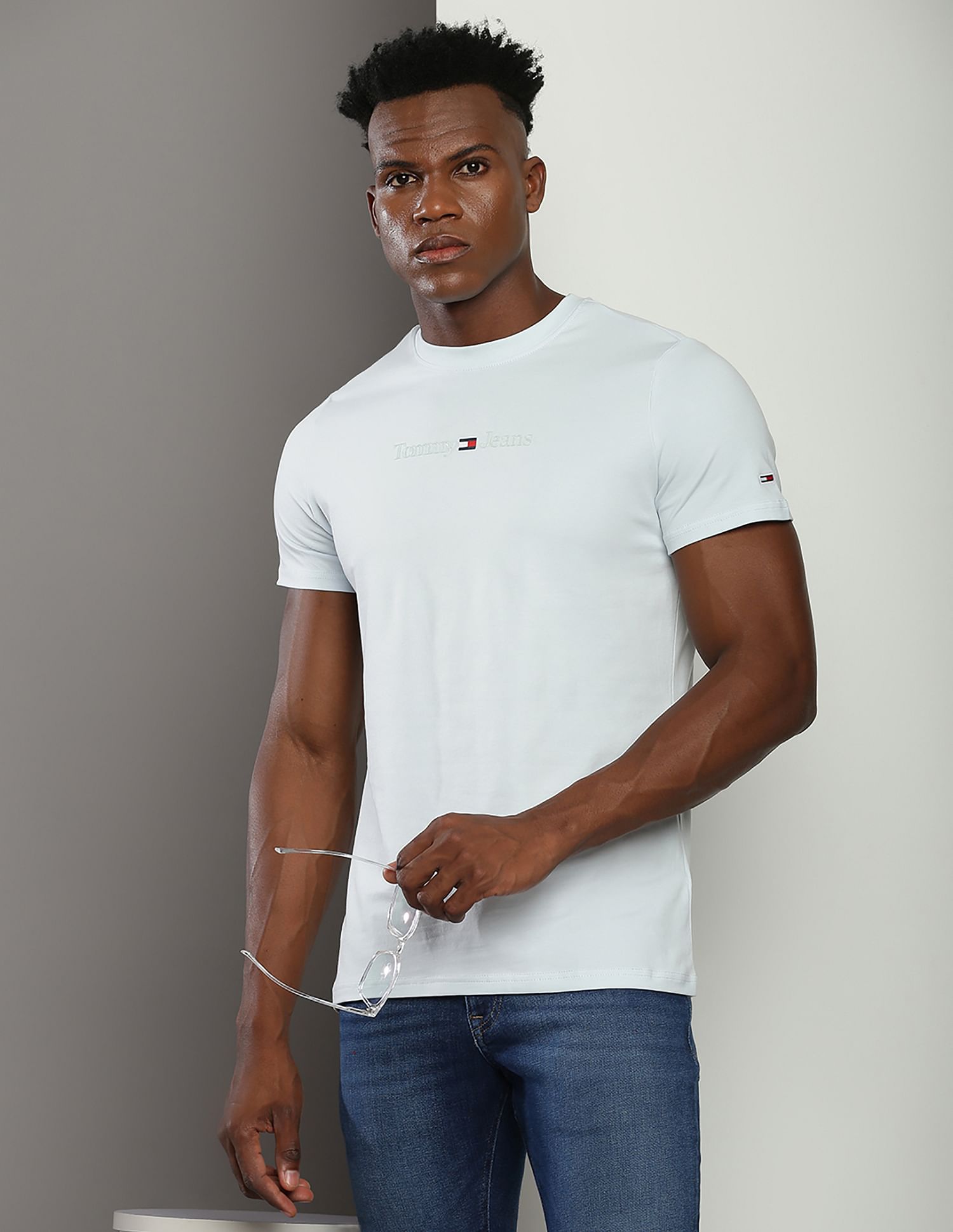 Tommy Hilfiger Transitional Cotton Metallic Logo T-Shirt