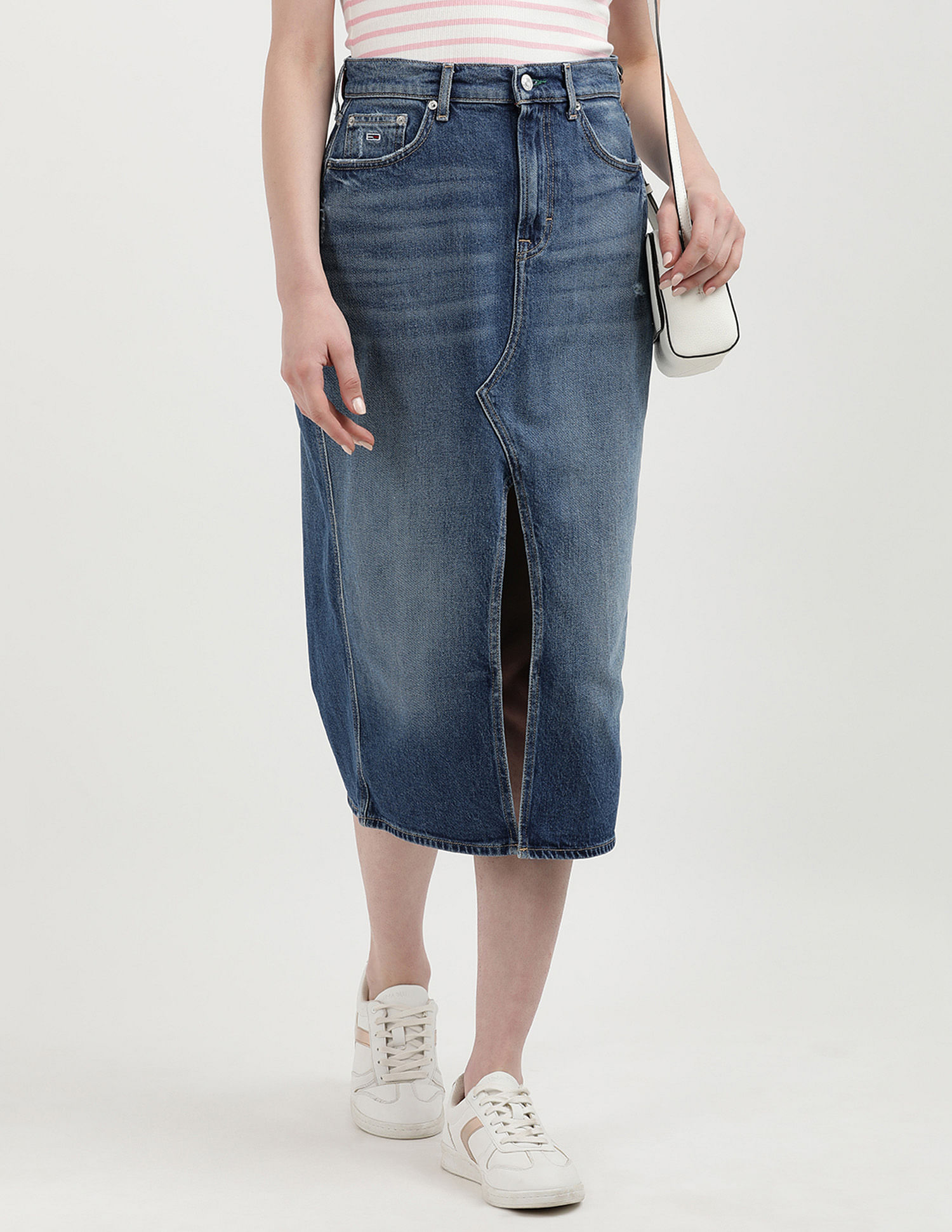 Tommy Hilfiger Washed Midi Skirt