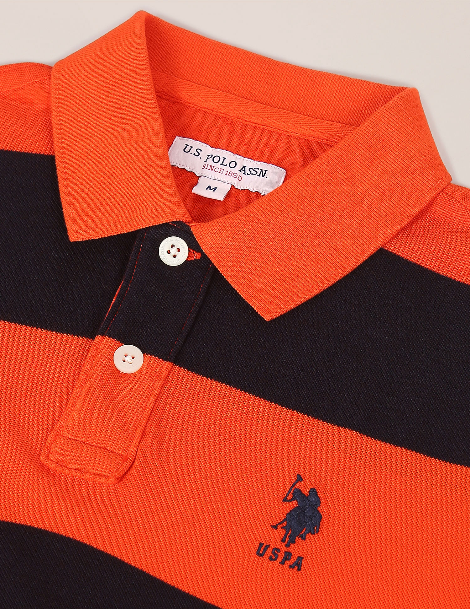 U.S. Polo Assn. Stripe Pique Polo Shirt