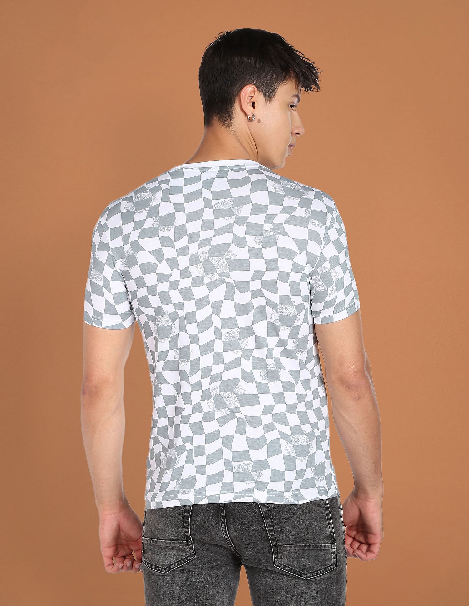 Flying Machine Crew Neck Printed T-Shirt