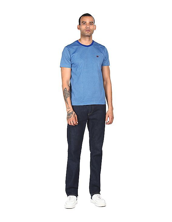 AD by Arvind Crew Neck Printed T-Shirt