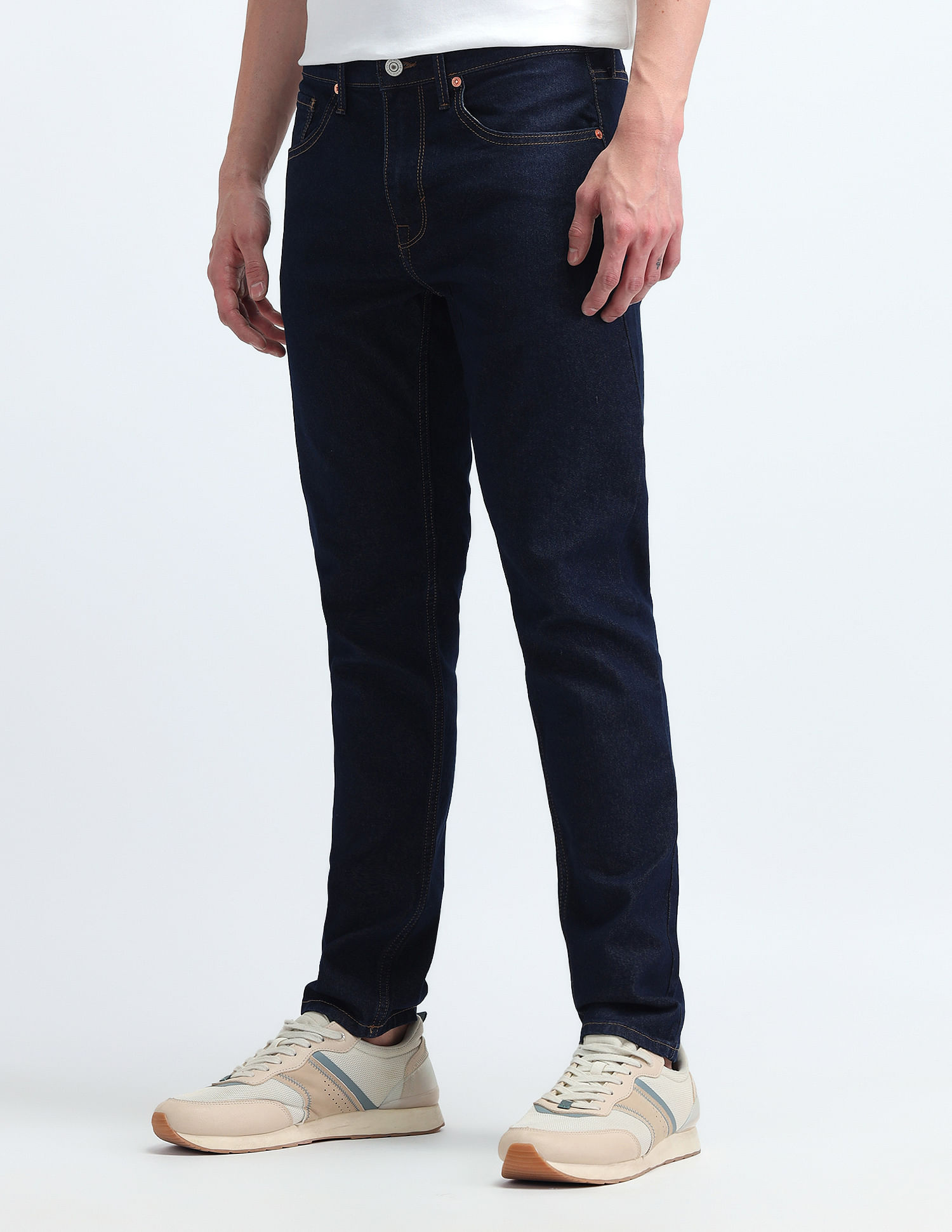 Flying Machine Slash Slim Tapered Fit Jeans
