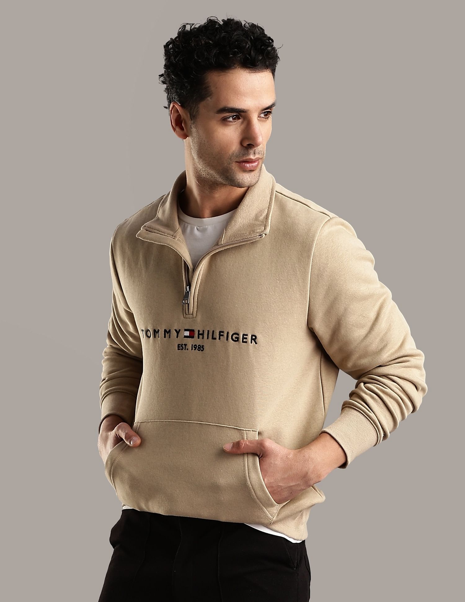 Tommy Hilfiger Embroidered Logo Regular-Fit Cotton Sweatshirt