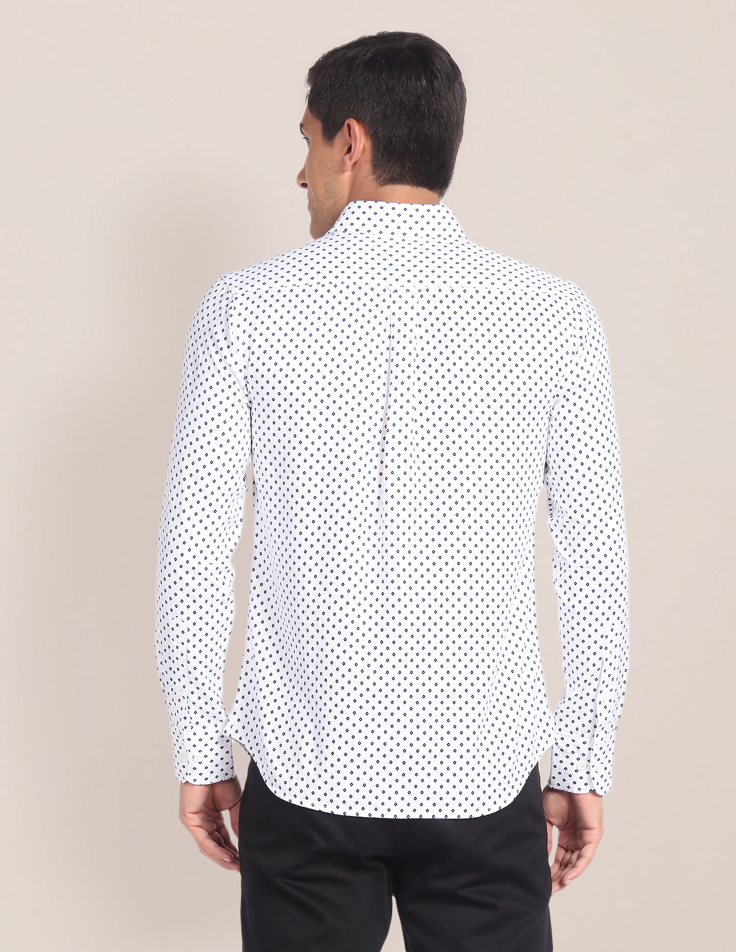 U.S. Polo Assn. Cutaway Collar Motif Print Shirt