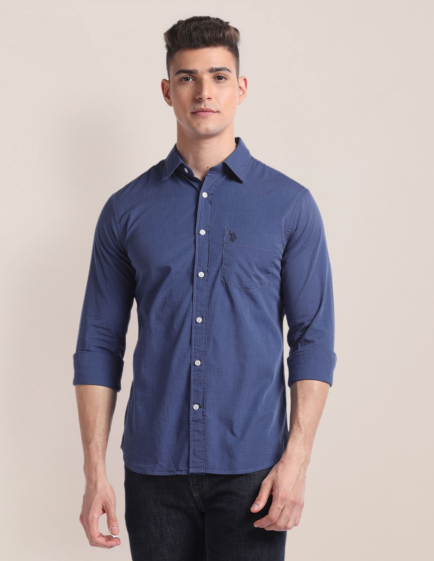 U.S. Polo Assn. Premium Cotton Patterned Shirt