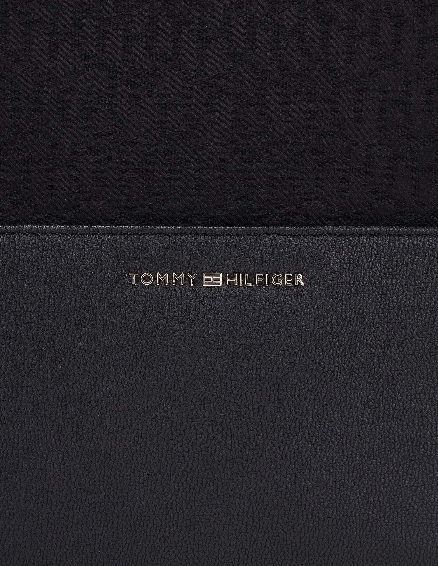 Tommy Hilfiger Logo Black Polyester Backpack