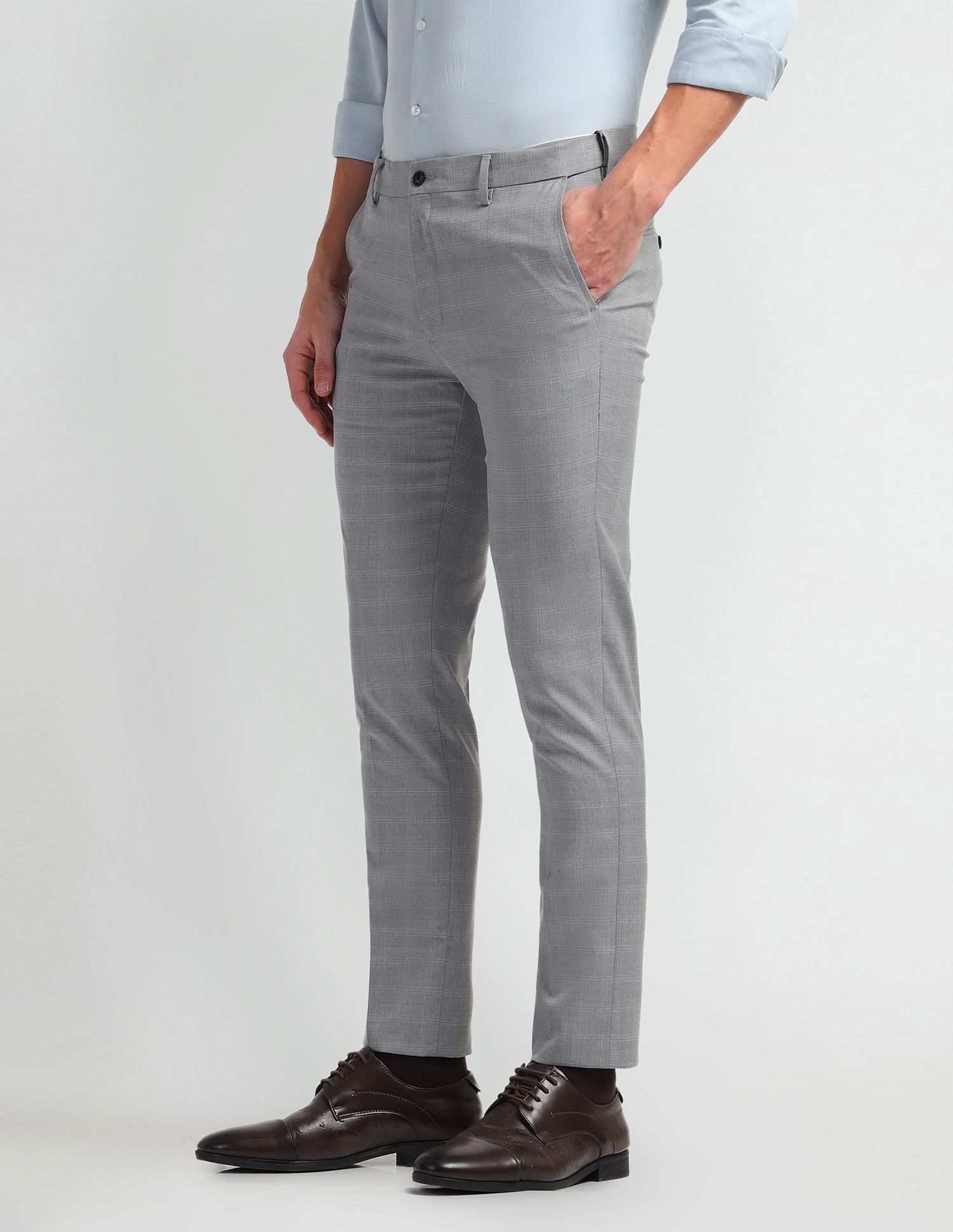 Arrow Newyork Tartan Check Autoflex Trousers