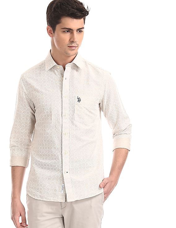 us polo white linen shirt