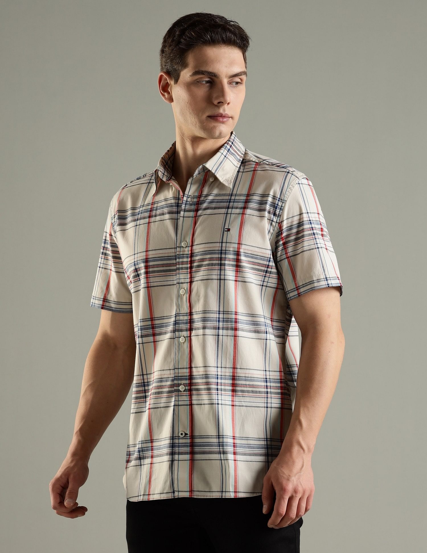 Tommy Hilfiger Checks Regular Fit Cotton Shirt