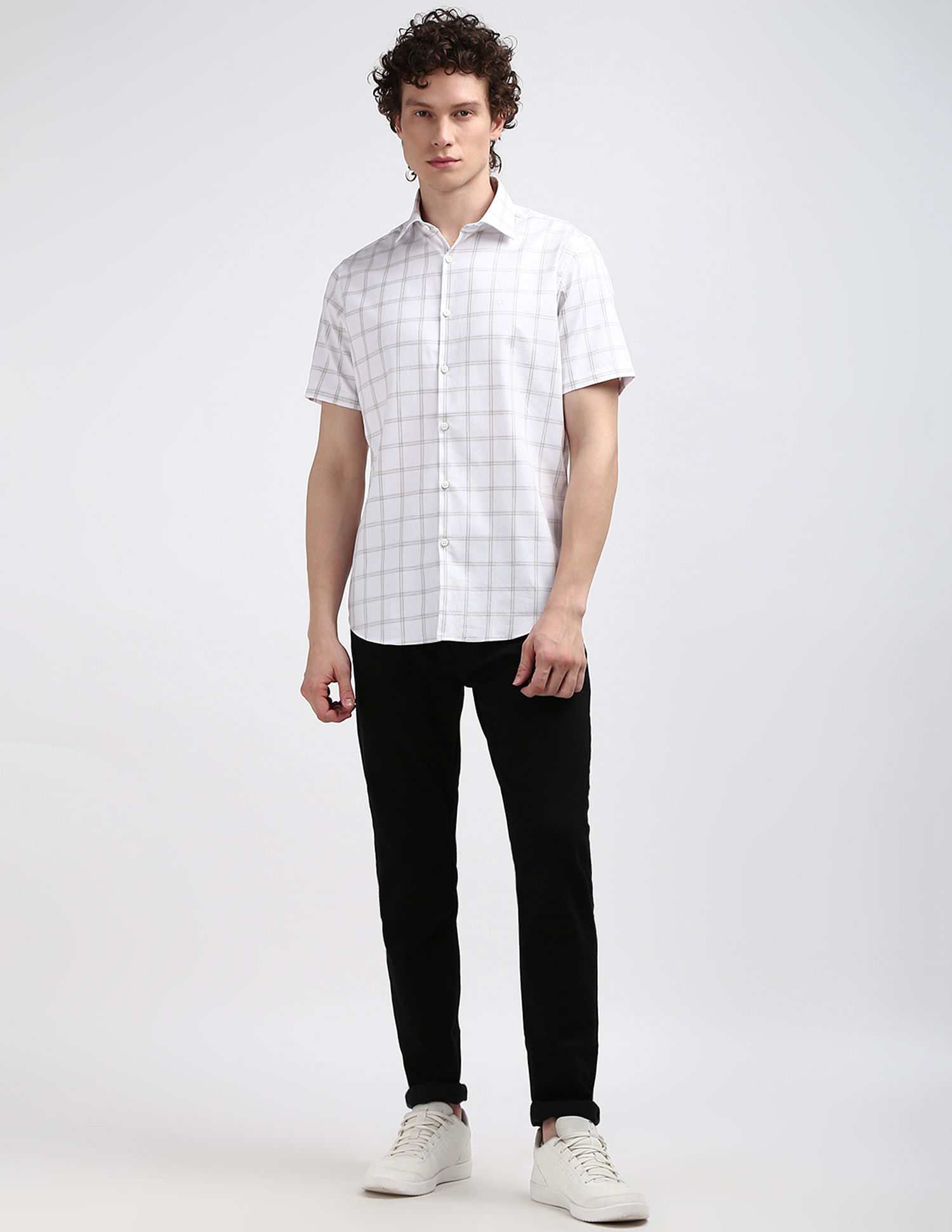 Calvin Klein Windowpane Check Twill Shirt