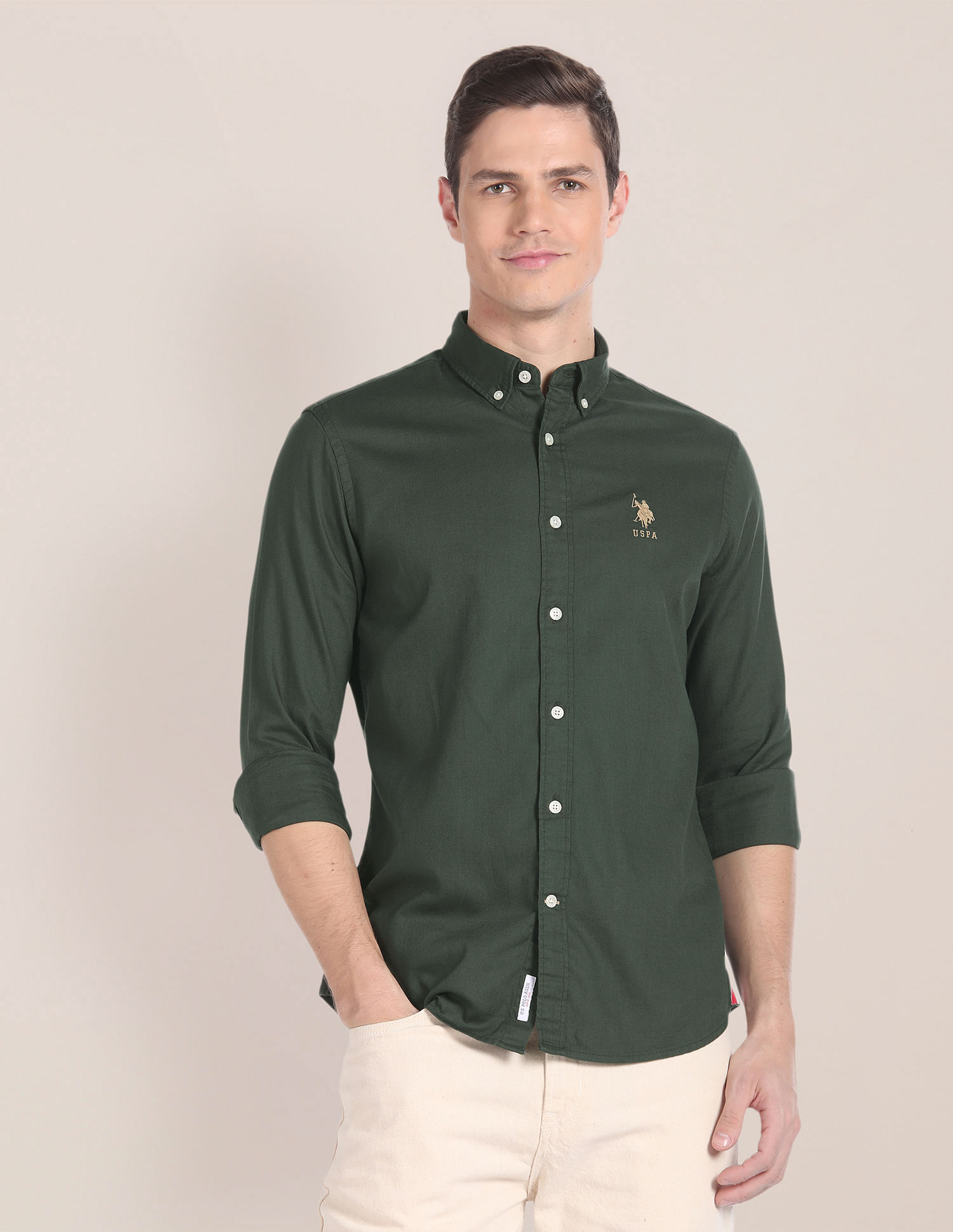 Buy U.S. Polo Assn. Button Down Collar Premium Cotton Shirt - NNNOW.com