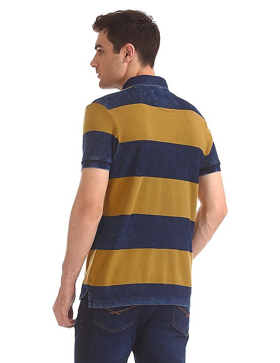 U.S. Polo Assn. Denim Co. Striped Pique Polo Shirt