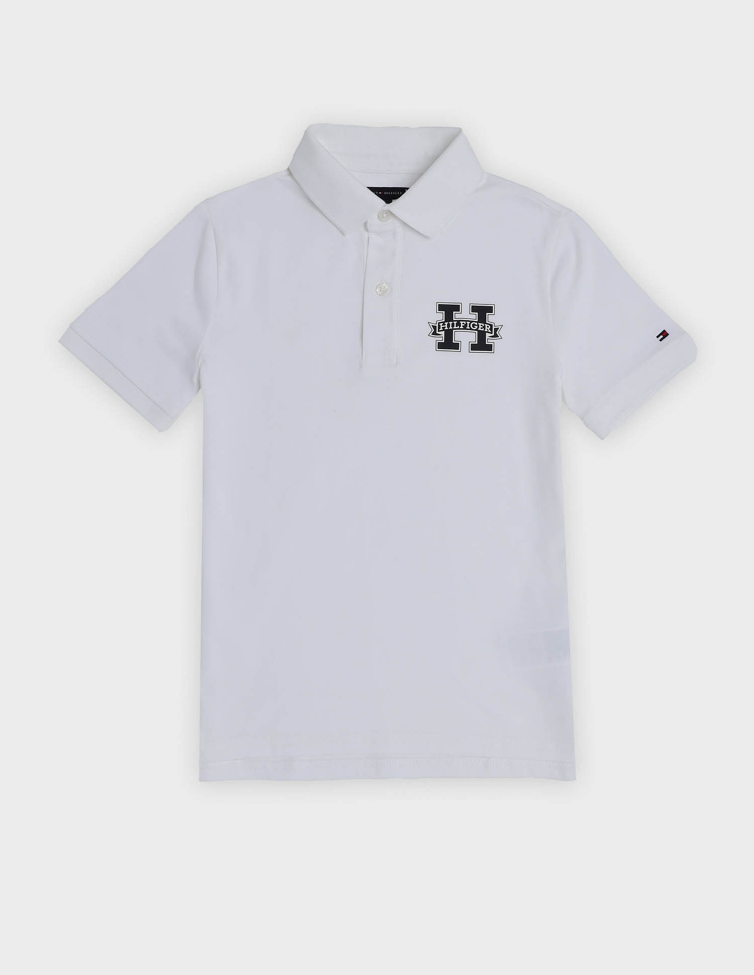 Tommy Hilfiger Kids Boys Logo Regular Fit Cotton Polo T-Shirt