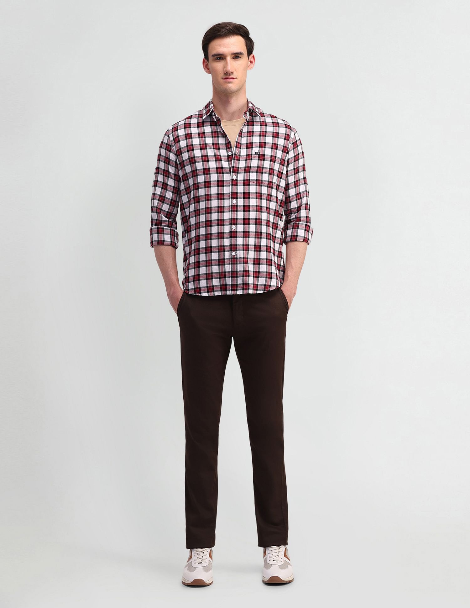 Arrow Sport Gingham Checks Cotton Shirt