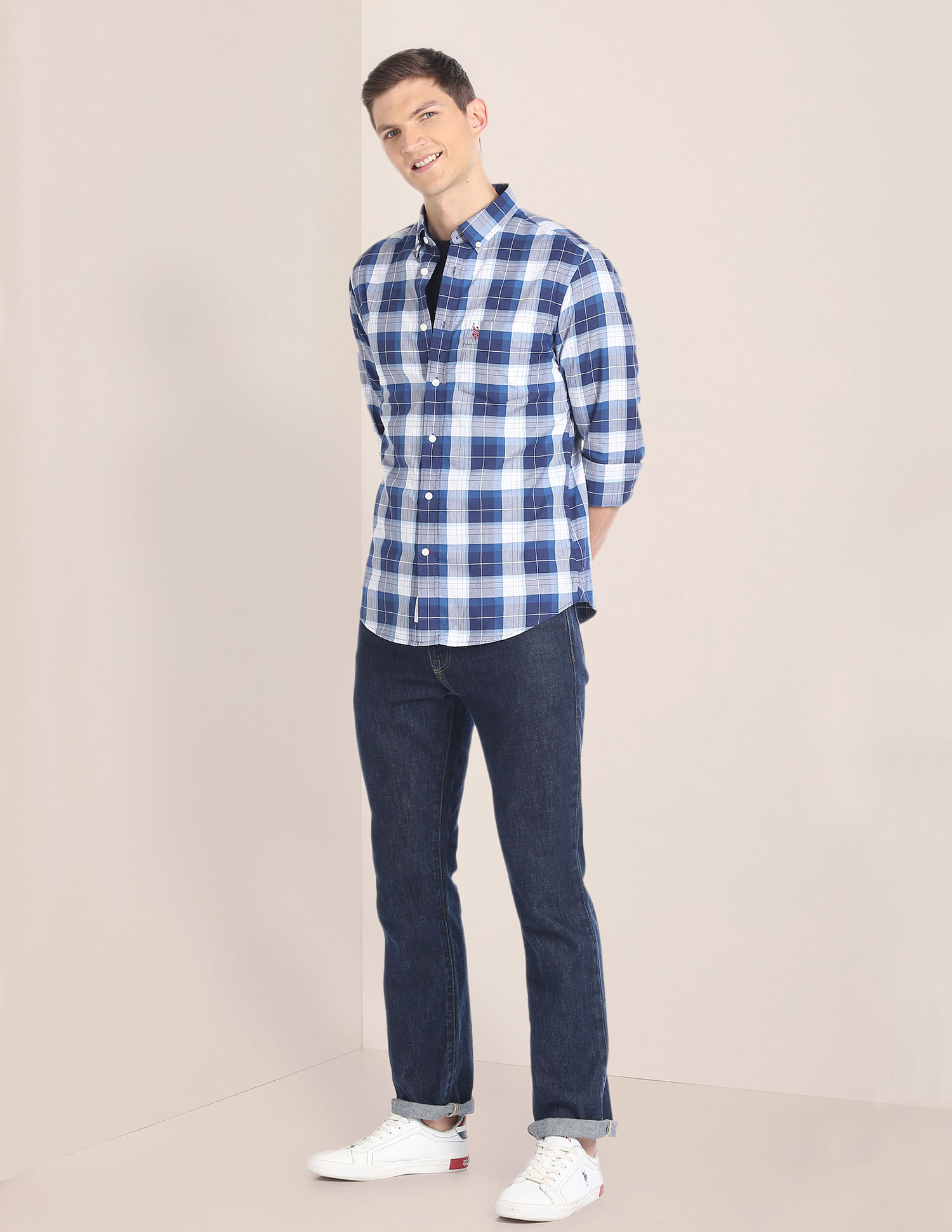 U.S. Polo Assn. Button Down Collar Plaid Shirt