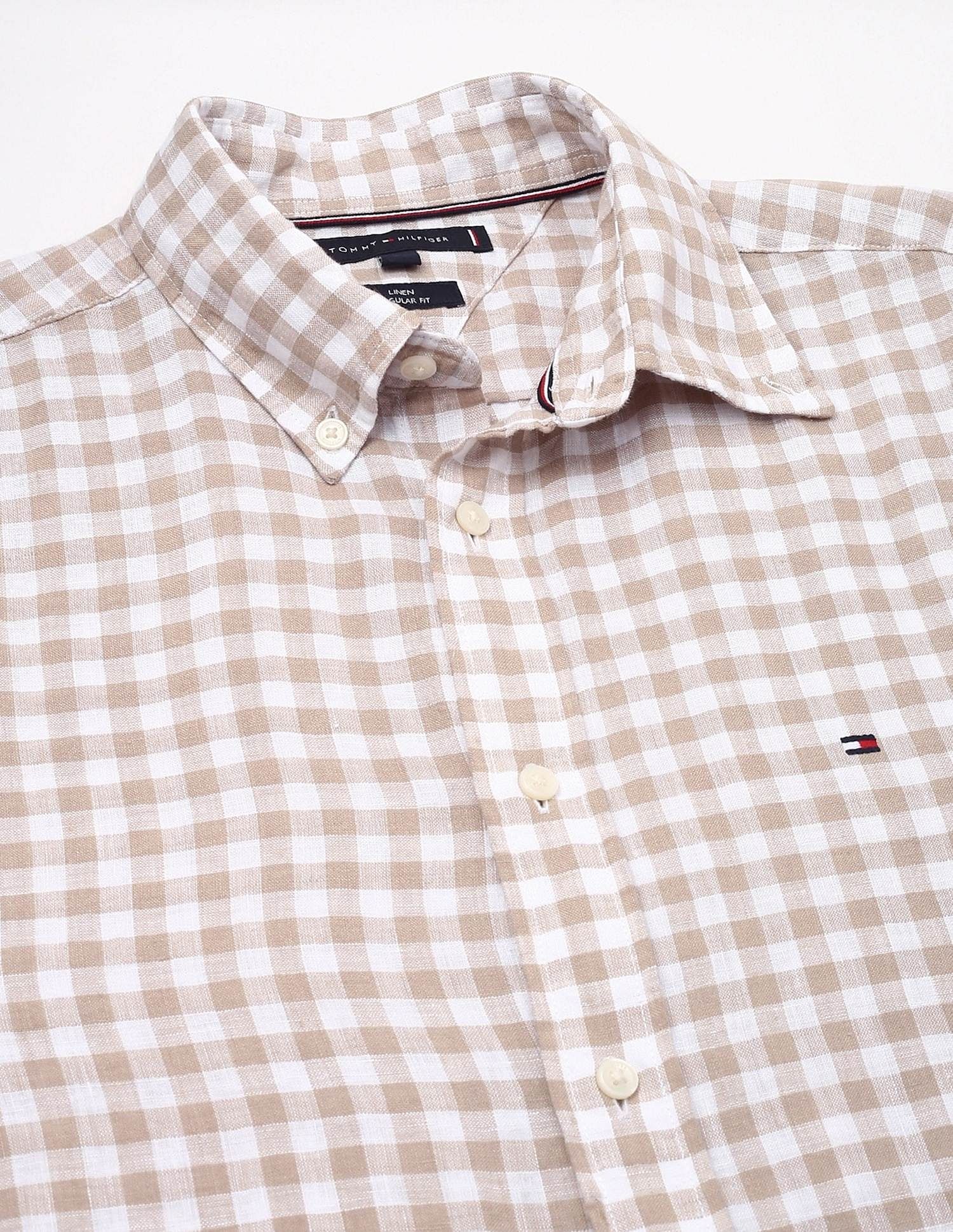 Tommy Hilfiger Checks Regular-Fit Linen Shirt