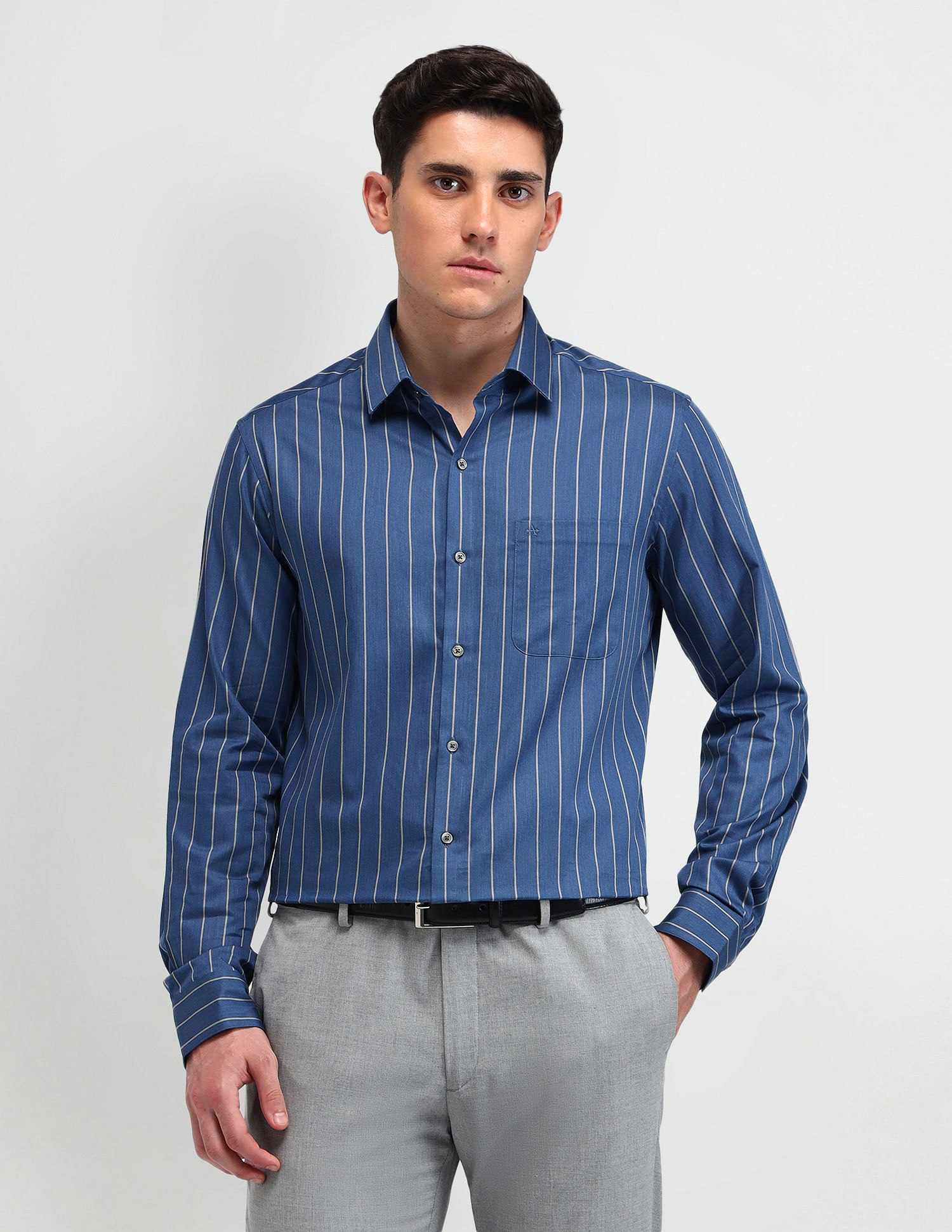 Arrow Italian Elegance Striped Slim Fit Shirt