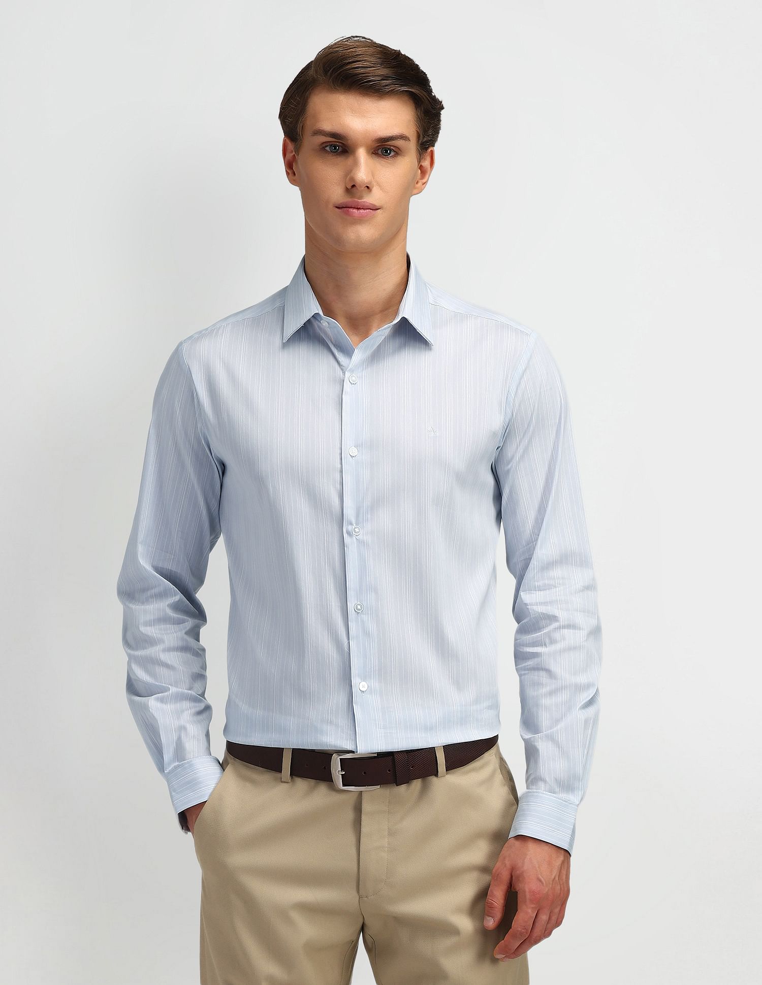 Arrow Newyork Brooklyn Ultra Slim Fit Pinstriped Shirt
