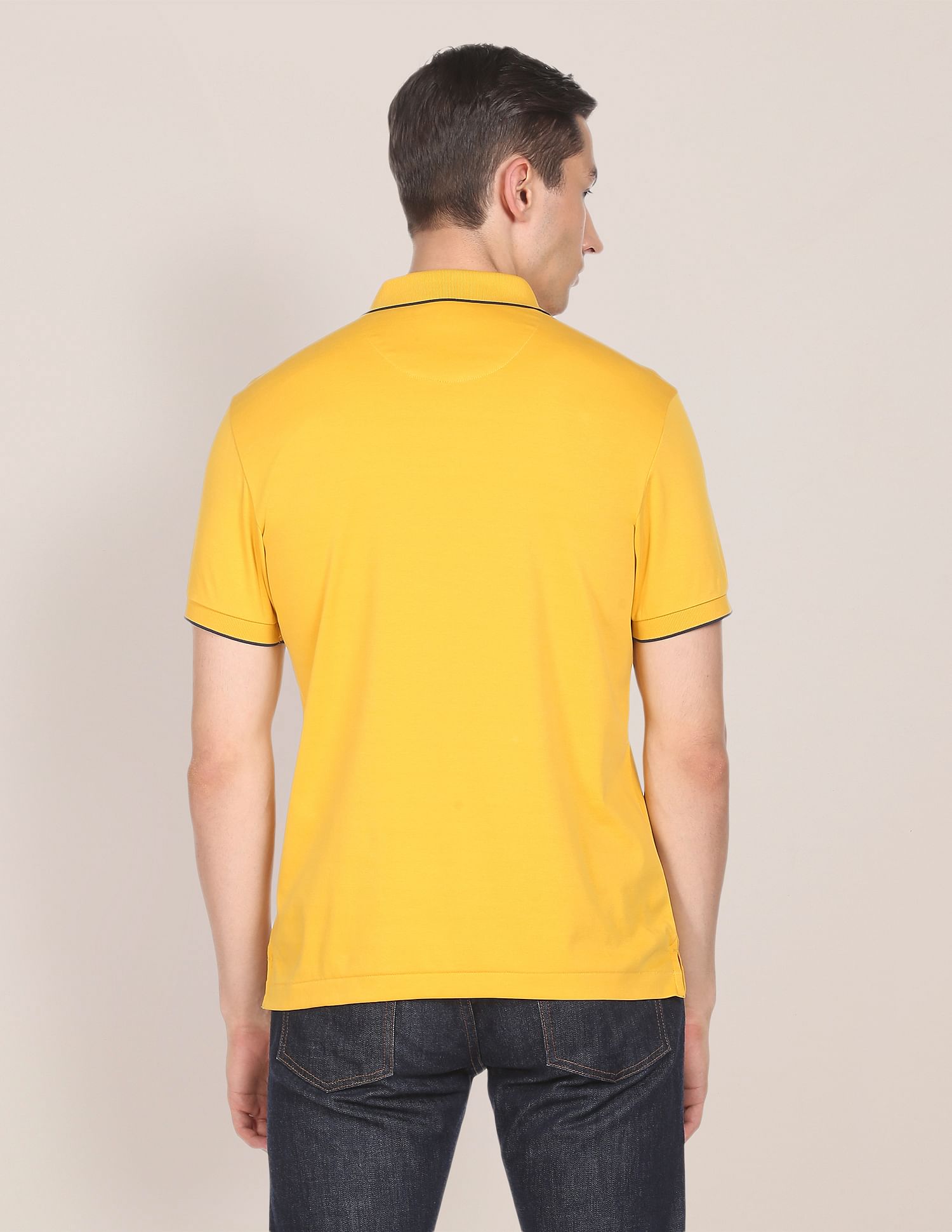 U.S. Polo Assn. Tipped Collar Solid Polo Shirt