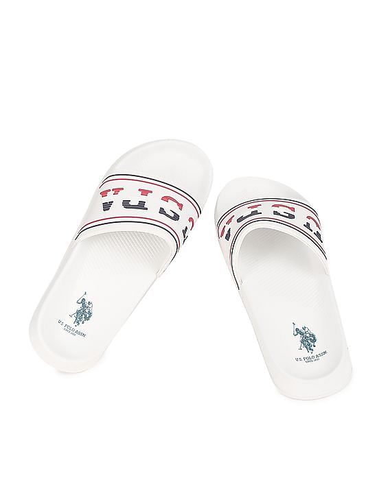 U.S. Polo Assn. Men Embossed Logo Lightweight Nordin Slides