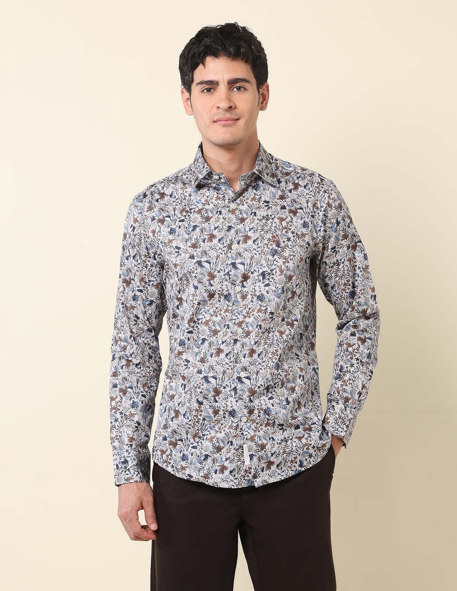 U.S. Polo Assn. Floral Printed Tailored Fit Shirt