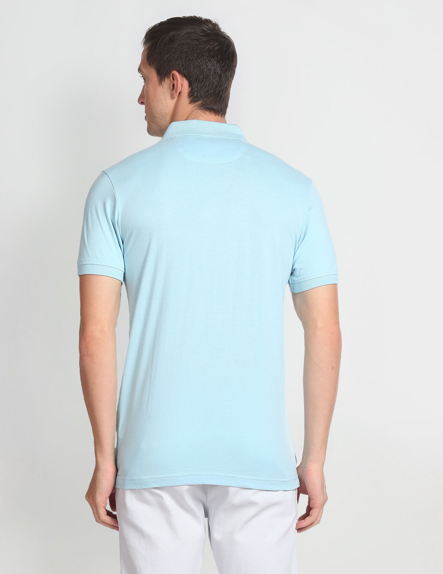 Arrow Sports Horizontal Stripe Cotton Polo Shirt