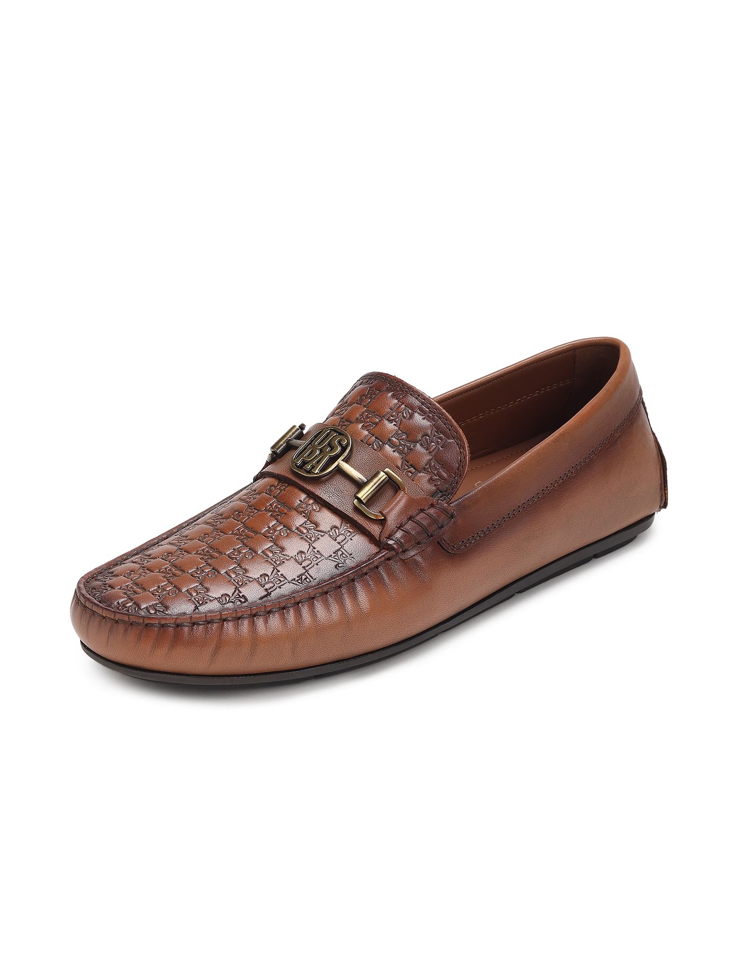 U.S. Polo Assn. Round Toe Textured Franco Slip On Shoes