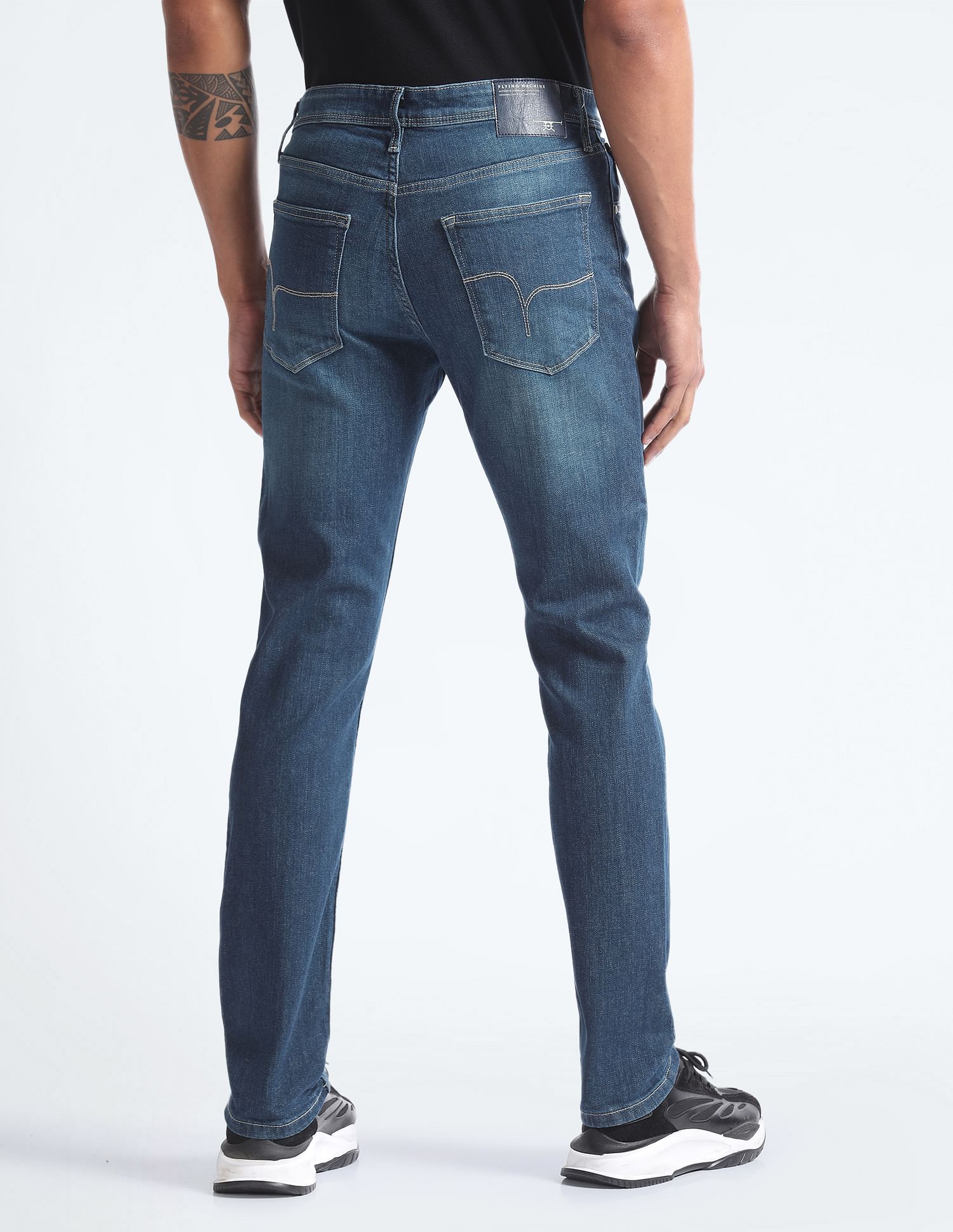 Flying Machine Freddie Slim Straight Stone Wash Jeans