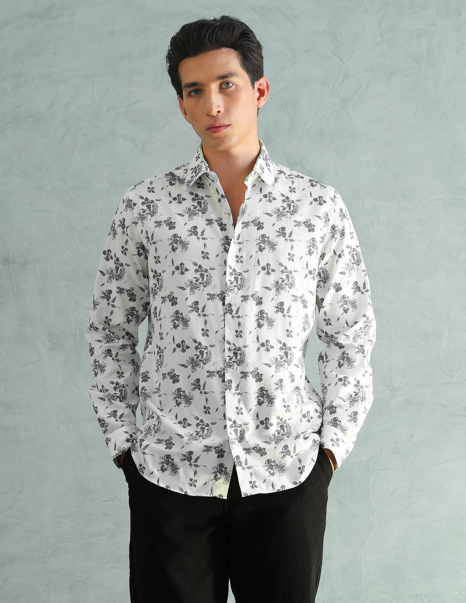 Arrow Newyork Slim Fit Smart Printed Shirt