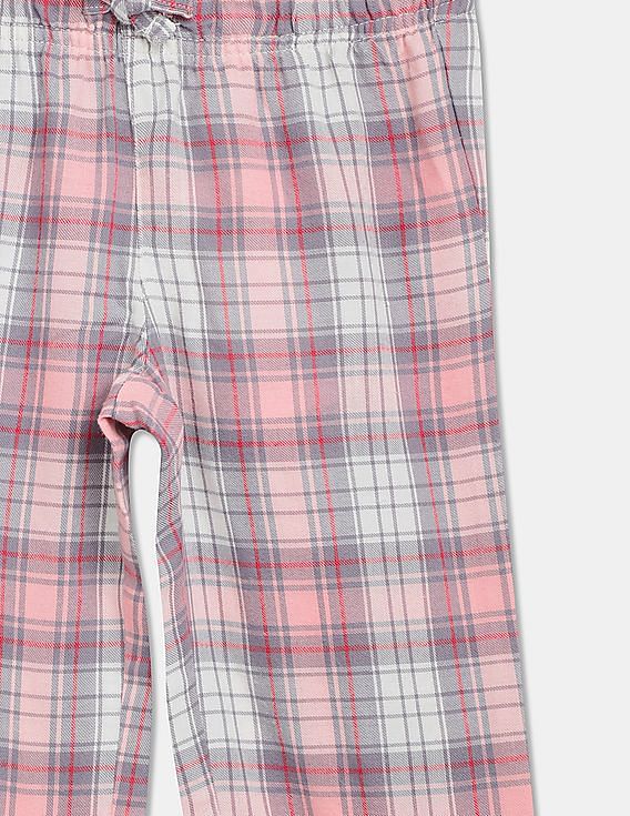 Buy GAP Girls Pink Plaid Flannel PJ Pants 