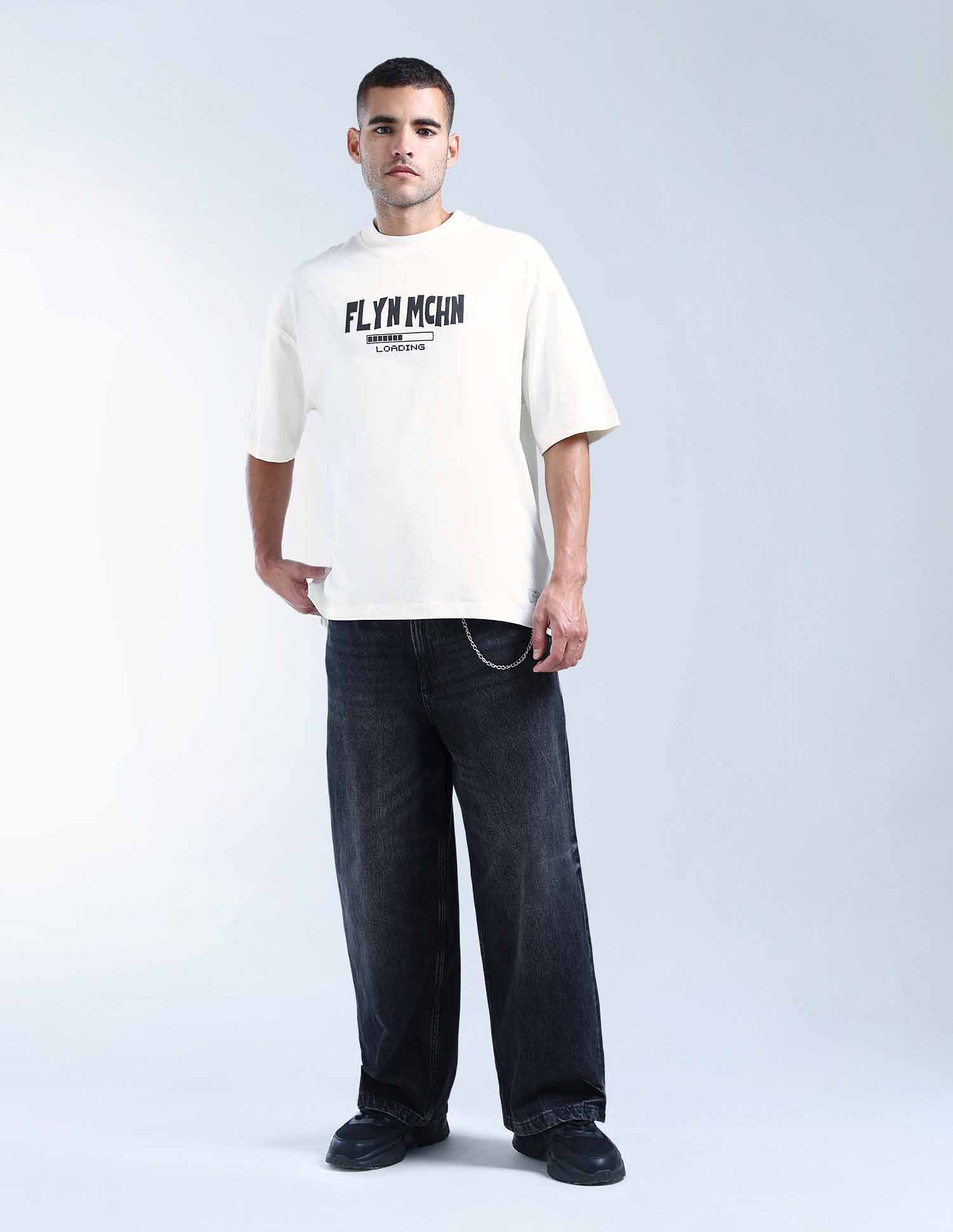Flying Machine Graphic Oversized Fit T-Shirt