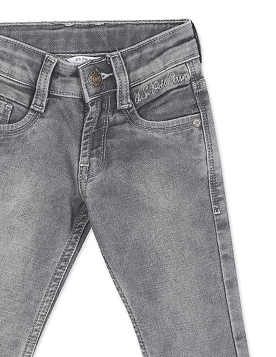 U.S. Polo Assn. Kids Mid Rise Stone Wash Jeans