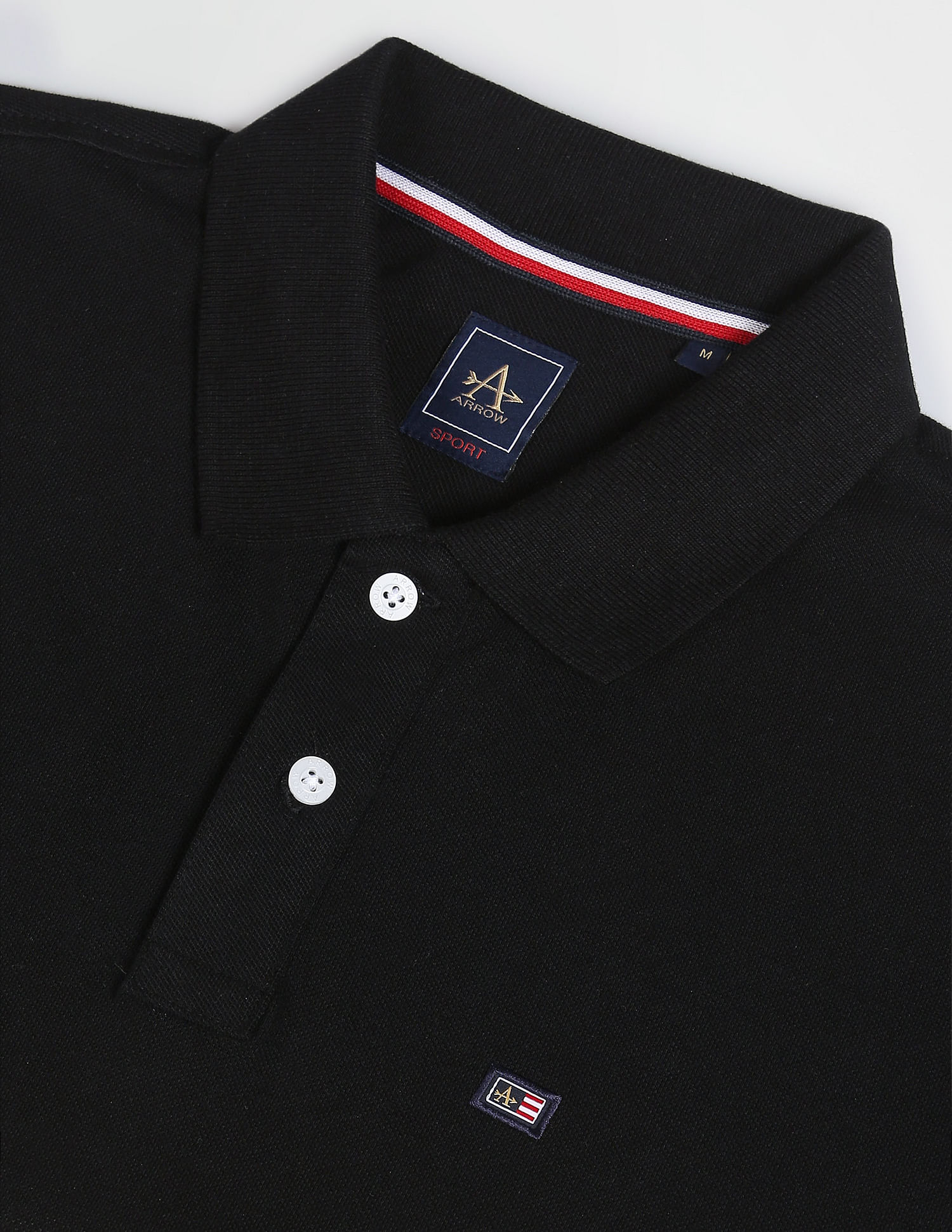 Arrow Sports Horizontal Stripe Cotton Polo Shirt