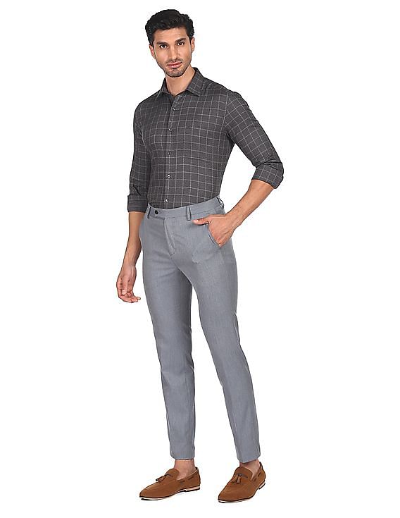 Grey formal sales shirt combination