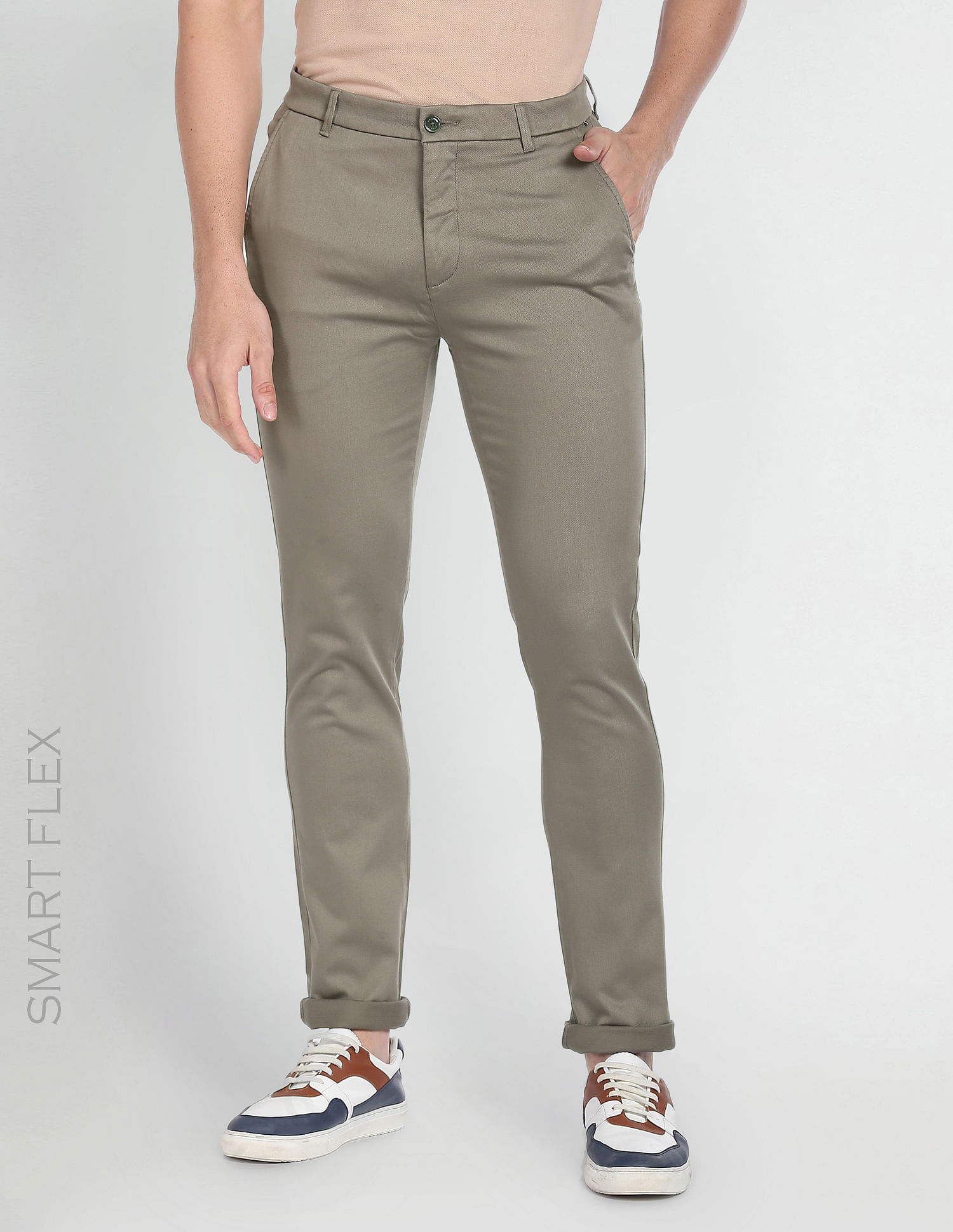 Chocolate Print Polyester/Viscose/Elastane Men Skinny Fit Formal Trousers -  Selling Fast at Pantaloons.com