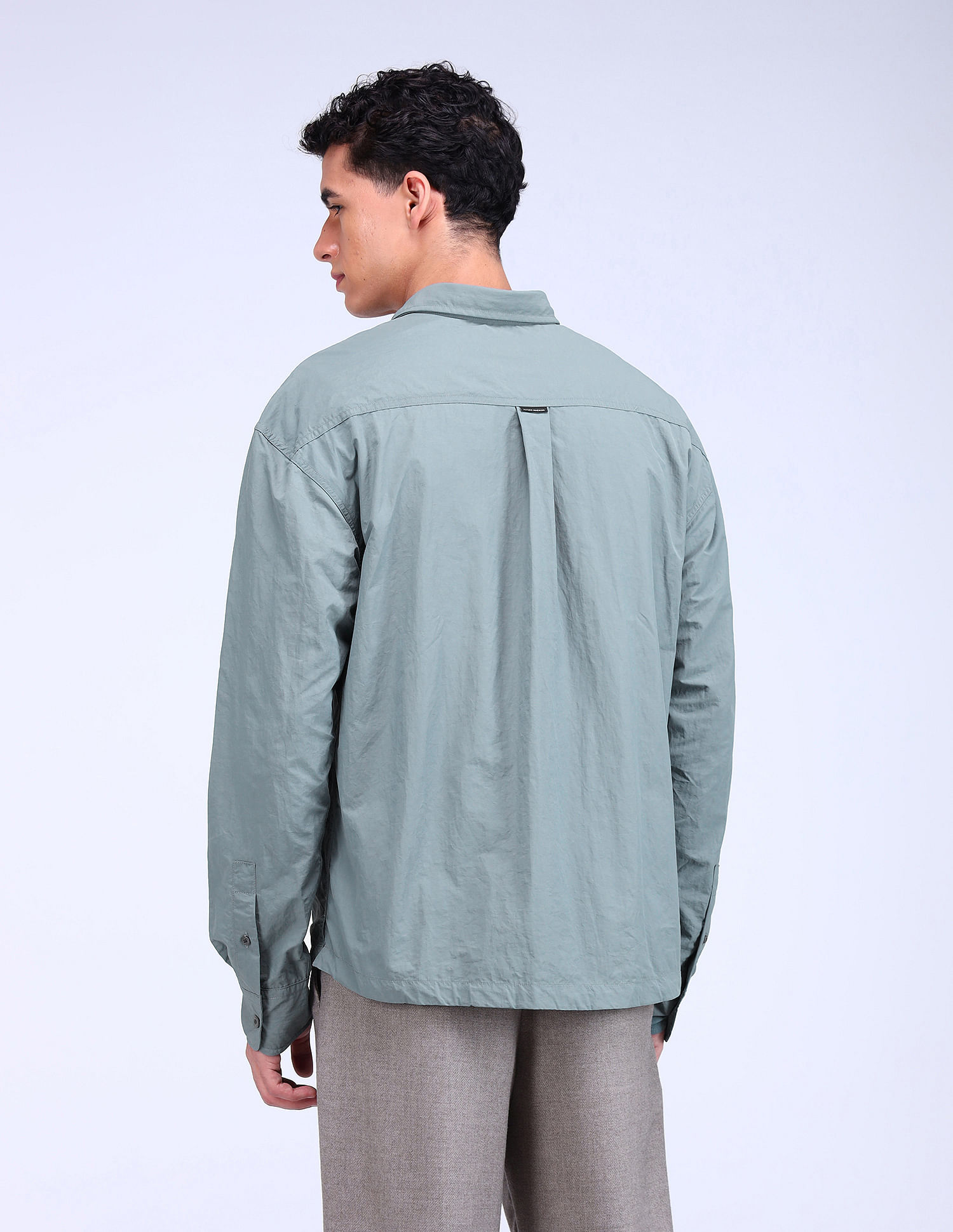Flying Machine F-Lite Solid Oversized Fit Shirt