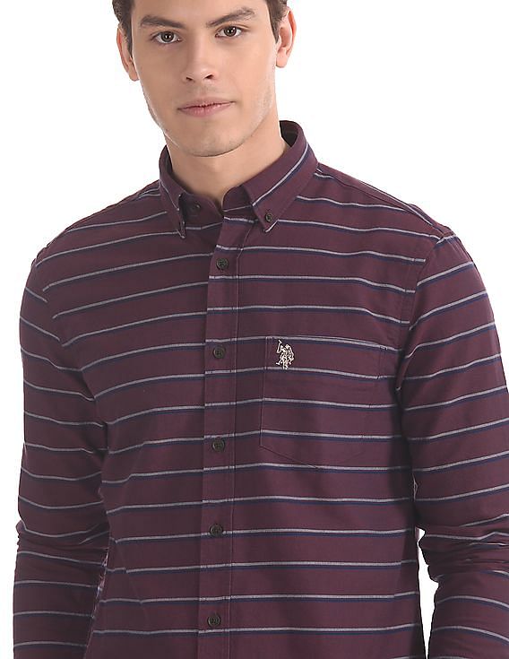 U.S. Polo Assn. Button Down Collar Striped Shirt